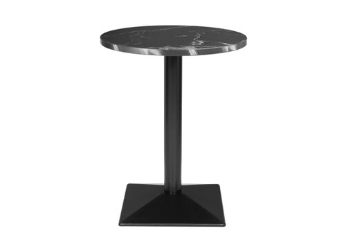  Bolero Complete Table Round Black Stone Effect 600mm 