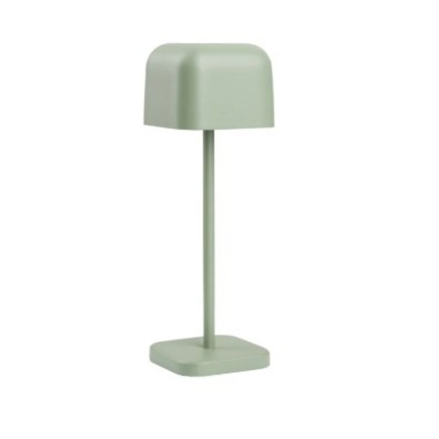 Lampe de table Lucca dôme carré sauge 200 mm