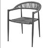 Bolero Fauteuils d'extérieur en rotin tressé PE Eden anthracite (4 pièces)