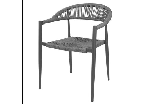  Bolero Fauteuils d'extérieur en rotin tressé PE Eden anthracite (4 pièces) 