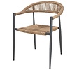 Bolero Fauteuils d'extérieur en rotin tressé PE Eden naturel (4 pièces)