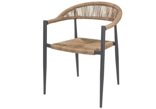  Bolero Fauteuils d'extérieur en rotin tressé PE Eden naturel (4 pièces) 