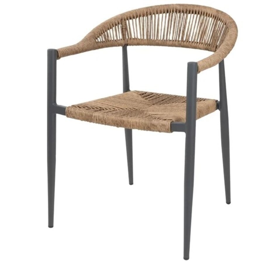 Fauteuils d'extérieur en rotin tressé PE Eden naturel (4 pièces)