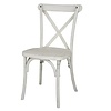 Bolero Chaises Manhattan à dossier croisé en résine, finition chaux (lot de 4)