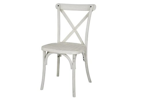  Bolero Manhattan Kruisrugleuning Resin Stoelen Limewash (Verpakking Van 4) 