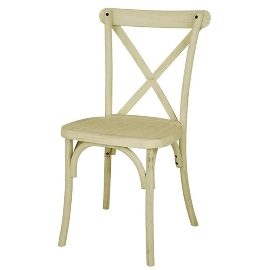 Manhattan Kruisrug Harsstoelen Naturel (Set Van 4)