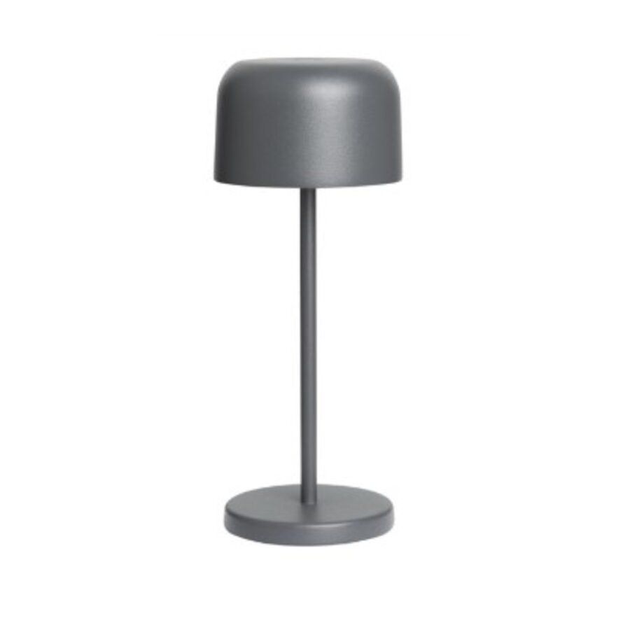 Siena Tafellamp Ronde Koepel Grijs 200mm