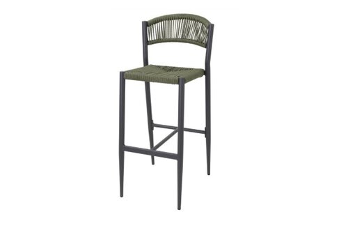  Olympia Eden PE gevlochten rattan outdoor barkrukken groen (2 stuks) 
