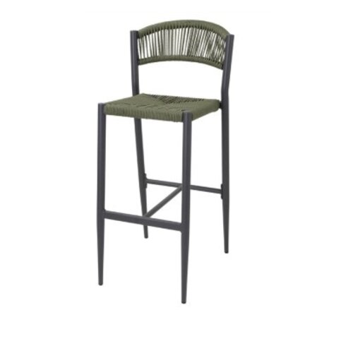  Olympia Eden PE gevlochten rattan outdoor barkrukken groen (2 stuks) 