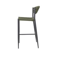 Eden PE woven rattan outdoor bar stools green (2 pieces)