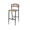 Tabourets de bar d'extérieur en rotin tressé PE Eden naturel (2 pièces)