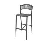 Eden PE gevlochten rattan outdoor barkrukken antraciet (2 stuks)