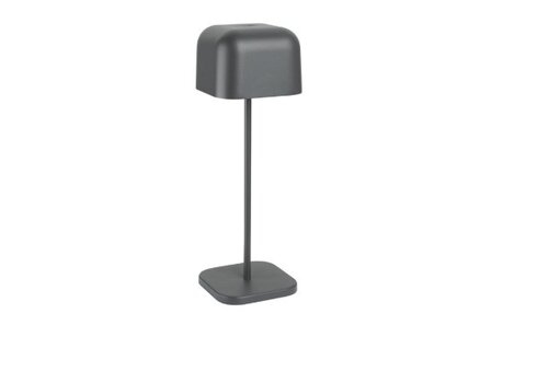  Olympia Lampe de table Lucca carrée en forme de dôme gris 300 mm 