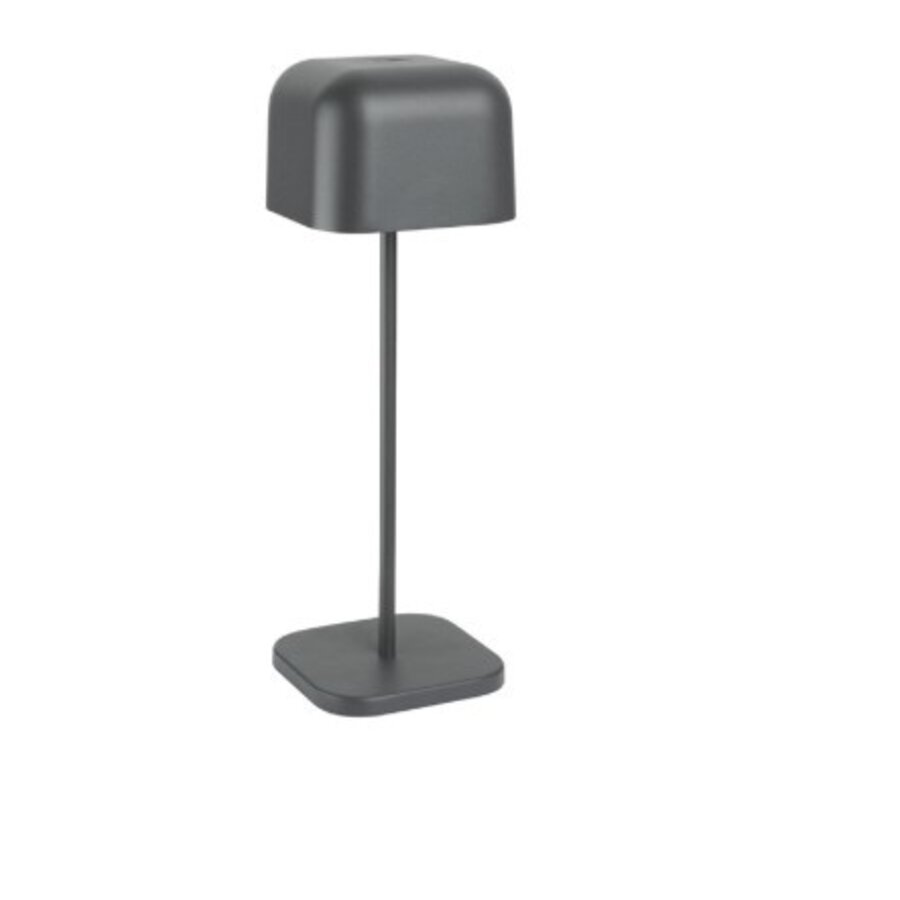 Lampe de table Lucca carrée en forme de dôme gris 300 mm