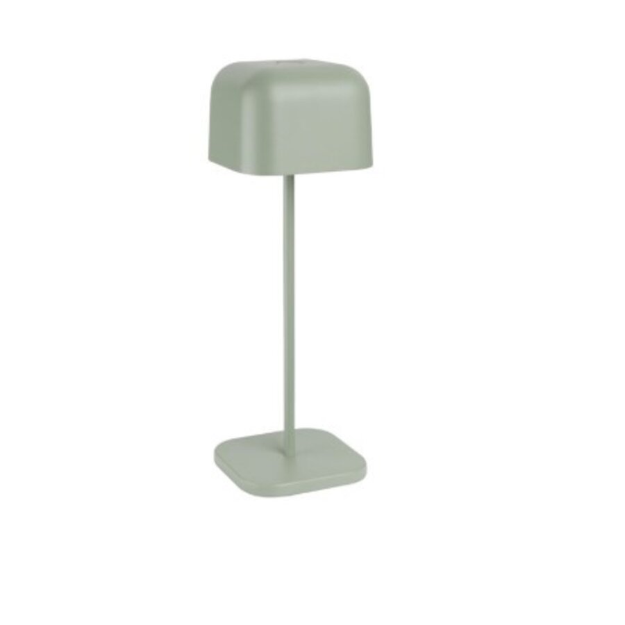 Lampe de table Lucca dôme carré sauge 300 mm