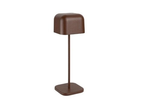  Olympia Lampe de table Lucca carrée en forme de dôme, châtaigne, 300 mm 