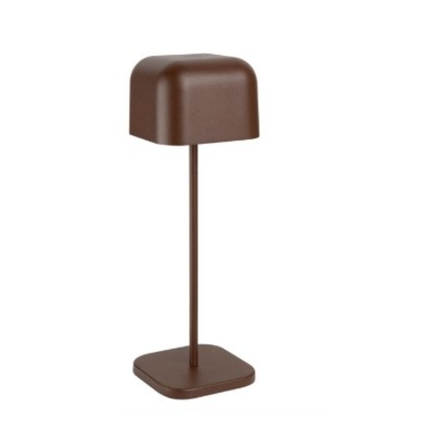 Lampe de table Lucca carrée à dôme châtaignier 300 mm