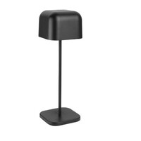 Lampe de table carrée noire – Intensité variable, sans fil et rechargeable – 300 mm