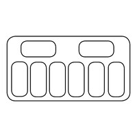 Ice cream display case with 8 ice cream tubs | 118x72x123 cm