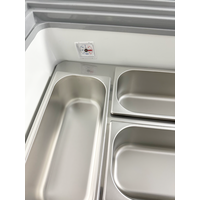 Ice cream display case with 8 ice cream tubs | 118x72x123 cm