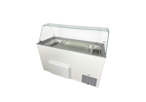  HorecaTraders Ice cream display case with 8 ice cream tubs | 118x72x123 cm 