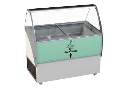  HorecaTraders Vitrine à glaces | 120x86x126 cm 