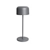 Lampe de table ronde dôme grise – Rechargeable, à intensité variable et sans fil – 300 mm