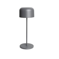 Lampe de table ronde dôme grise – Rechargeable, à intensité variable et sans fil – 300 mm