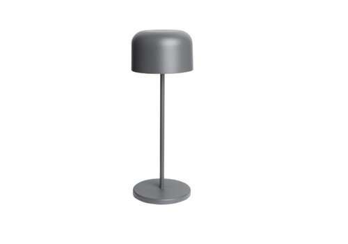  Olympia Lampe de table ronde dôme grise – Rechargeable, à intensité variable et sans fil – 300 mm 