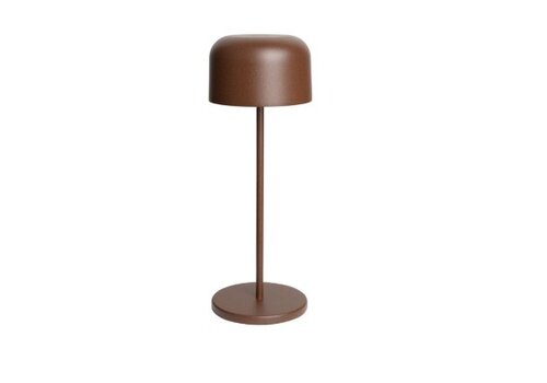  Olympia Lampe de table ronde en forme de dôme châtaigne – Rechargeable, à intensité variable et sans fil – 300 mm 