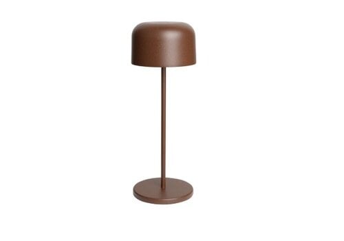  Olympia Tafellamp Ronde Koepel Kastanje – Oplaadbaar, Dimbaar & Snoerloos – 300mm 