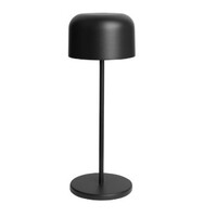 Lampe de table sans fil avec dôme rond noir – Rechargeable et à intensité variable – Hauteur 300 mm