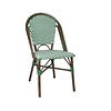 Bolero Chaise en rotin synthétique style parisien, mélange de pois verts (2 pièces)