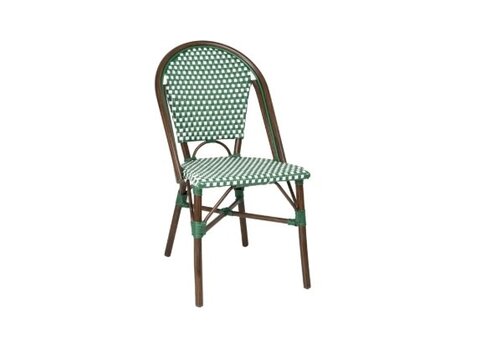  Bolero Chaise en rotin synthétique style parisien, mélange de pois verts (2 pièces) 