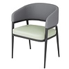 Bolero Chaises d'intérieur Meridian - Gris pistache (lot de 2)