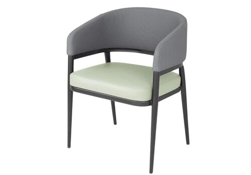  Bolero Chaises d'intérieur Meridian - Gris pistache (lot de 2) 