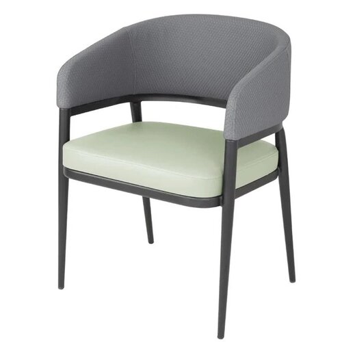  Bolero Meridian Interieurstoelen Pistachegrijs – Set van 2 Comfortabele Eetkamerstoelen voor Binnen 
