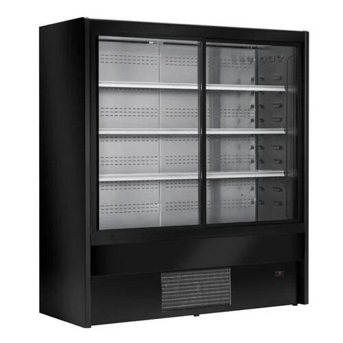  Zoin Zoin Cervinho Multi-Deck Refrigerated Display Case – 1200mm – Black – Sliding Doors & Energy Efficient 