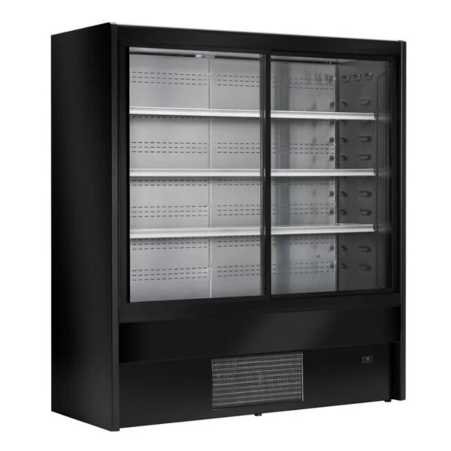 Zoin Cervinho Multi-Deck Refrigerated Display Case – 1200mm – Black – Sliding Doors & Energy Efficient