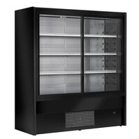 Cervinho Multideck 100cm – Black, Sliding doors, LED