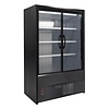 HorecaTraders Cervinho Multideck Koelvitrine – 120cm, Zwart, Deuren