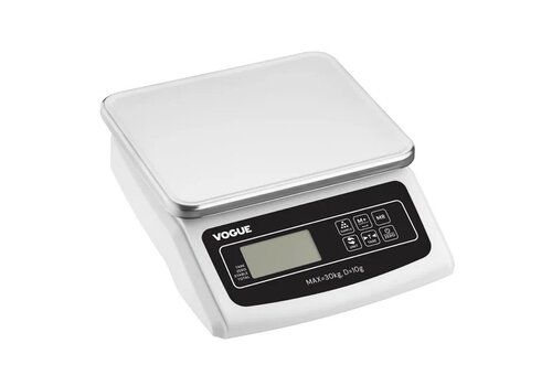  Vogue Professionele Platformweegschaal – 30 kg Capaciteit, RVS, Oplaadbaar 