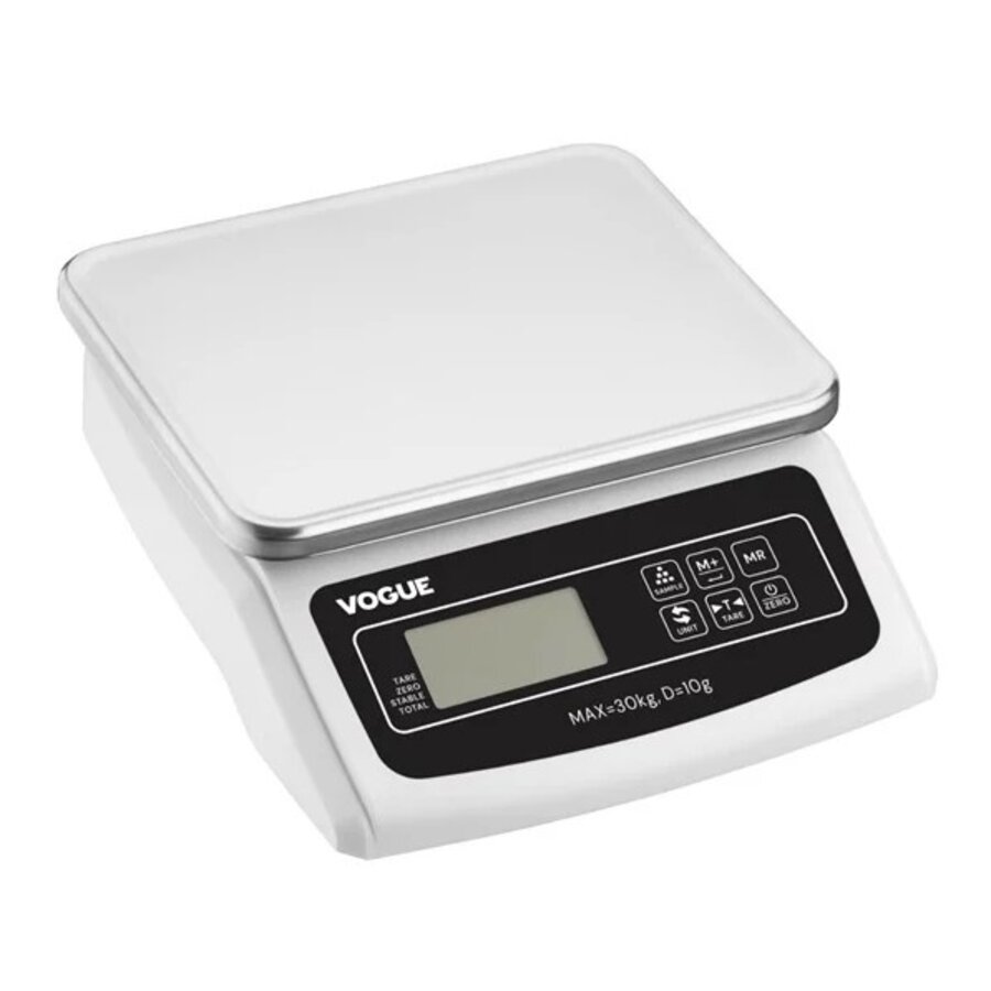 Professionele Platformweegschaal – 30 kg Capaciteit, RVS, Oplaadbaar