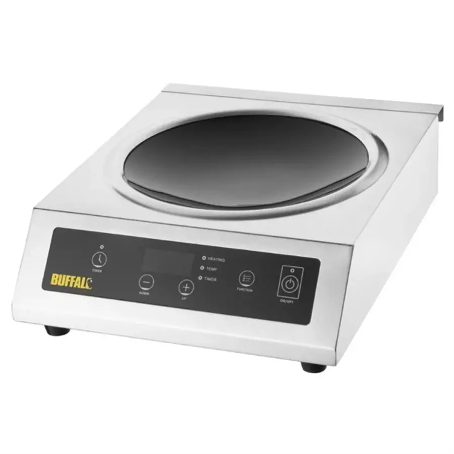 Buffalo Inductiewok 3 kW – Energiezuinig & RVS | Professioneel