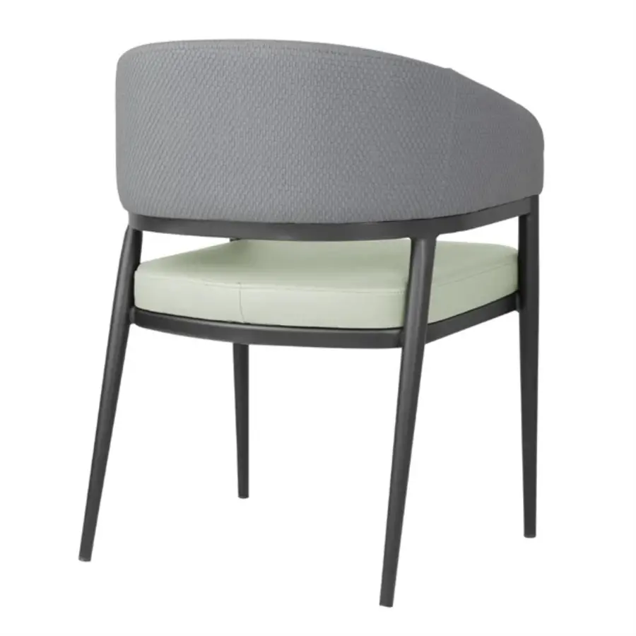 Meridian Interior Stühle Pistaziengrau – 2er Set bequeme Esszimmerstühle für den Innenbereich
