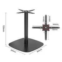 Tischgestell aus Gusseisen, Schwarz, 720 x 600 mm – Robust und stilvoll für Gastronomie und Zuhause