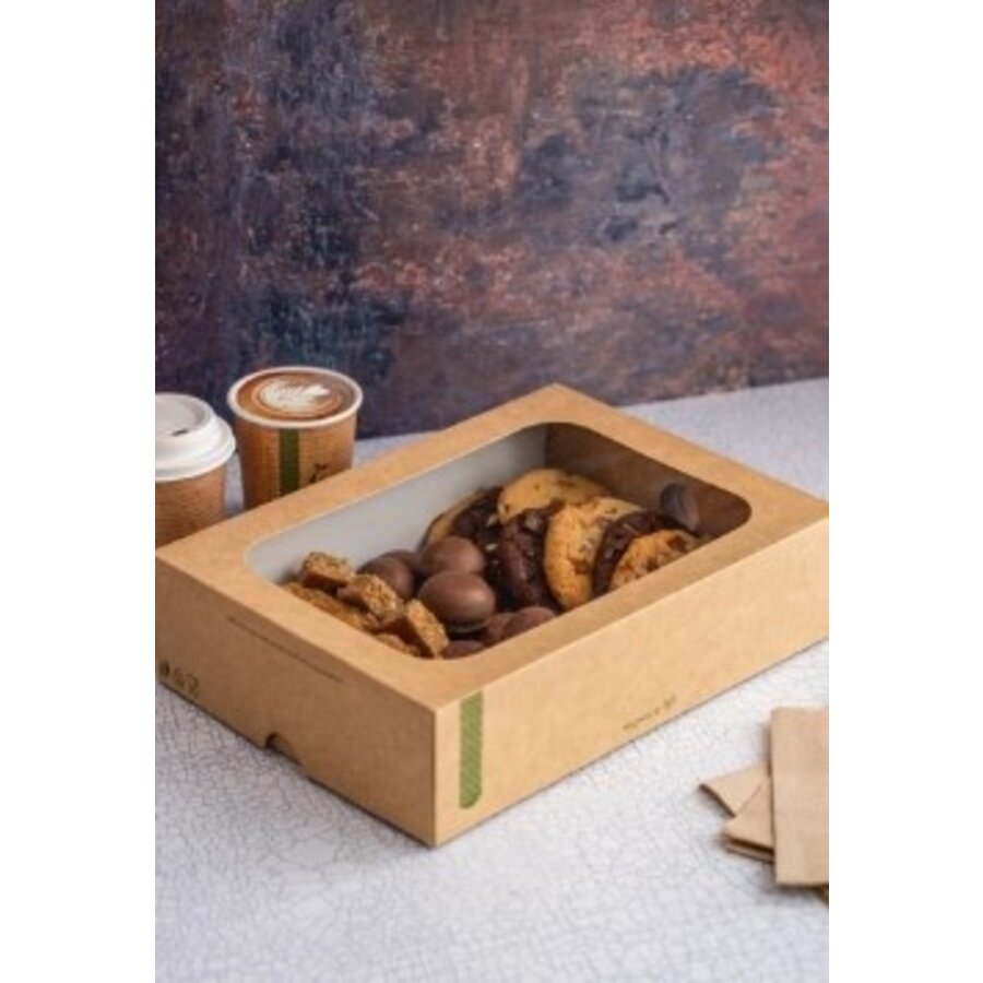 Composteerbare sandwichboxen met deksel medium (50 stuks)