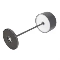 Lampe de table ronde dôme grise – Rechargeable, à intensité variable et sans fil – 300 mm
