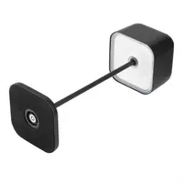 Lampe de table carrée noire – Intensité variable, sans fil et rechargeable – 300 mm