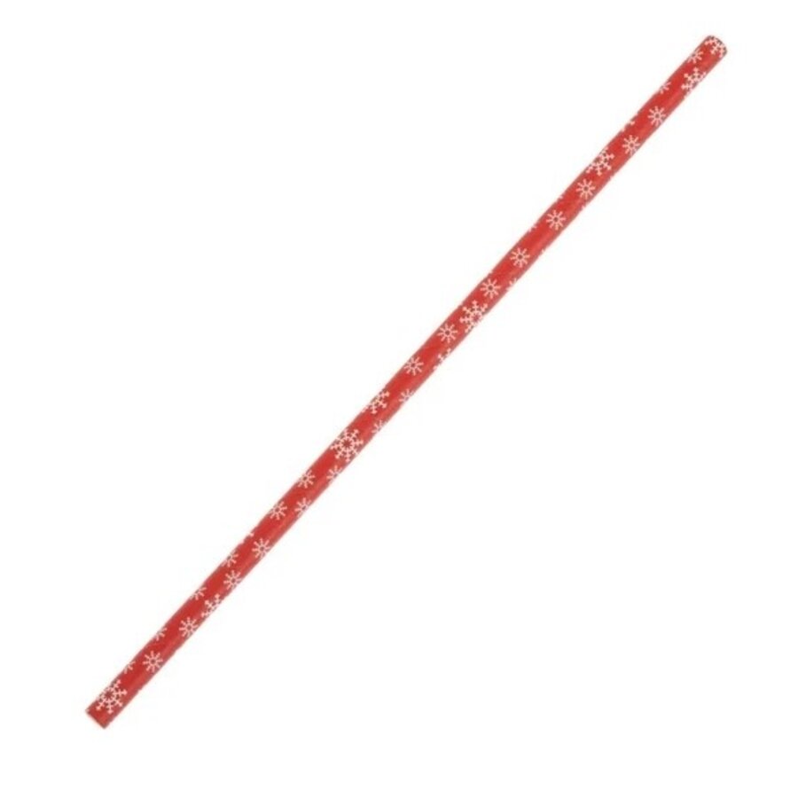 Snowflake Paper Straws 210mm (Pack of 250)